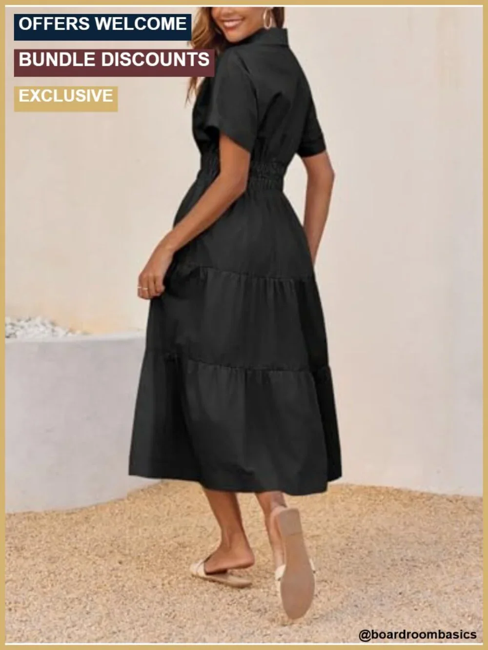 Women's V Neck Short Sleeve Maxi Dress with Pockets